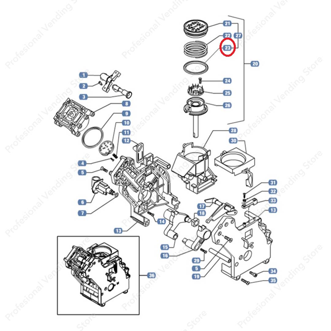 Garnitura Piston Inferior V3 Lavazza LB 2000