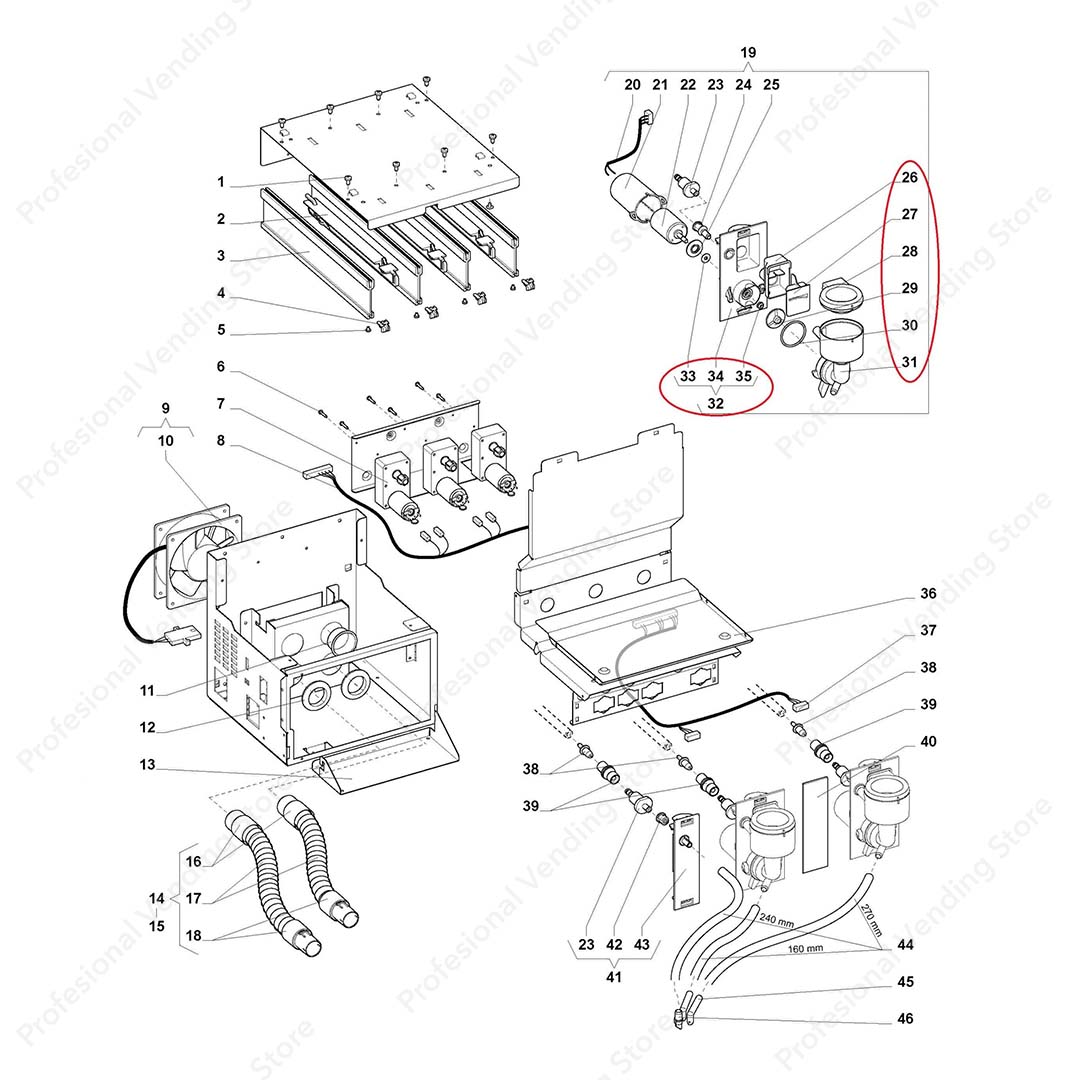 Kit Complet Mixer 45 Wittenborg 7100