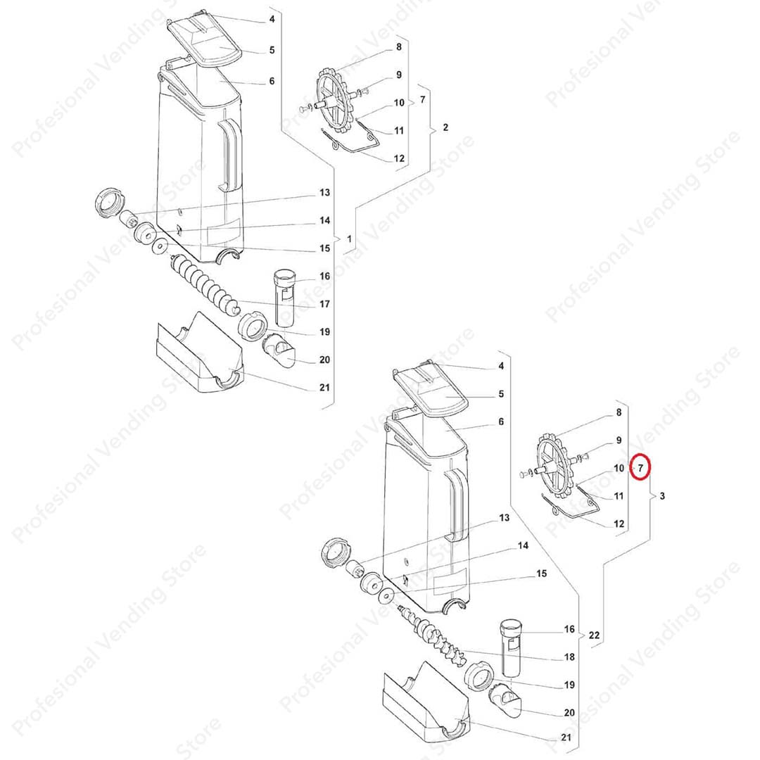Set Roata cu Agitator Container Wittenborg 7100