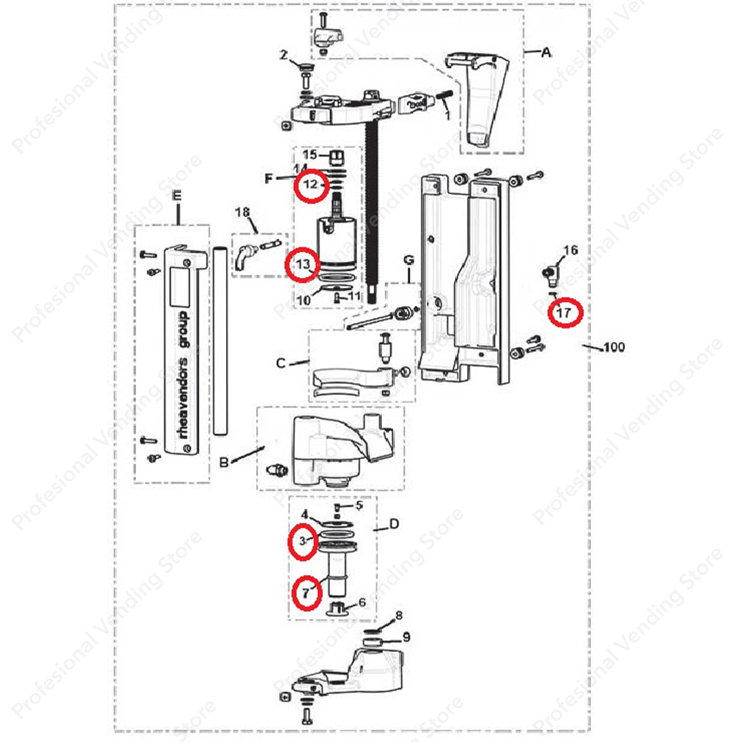 Kit Revizie Grup Cafea Variflex D.36 - imagine 2