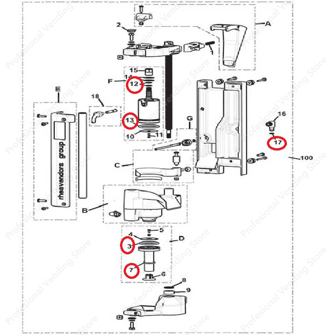 Kit Revizie Grup Cafea Variflex D.45 - imagine 2
