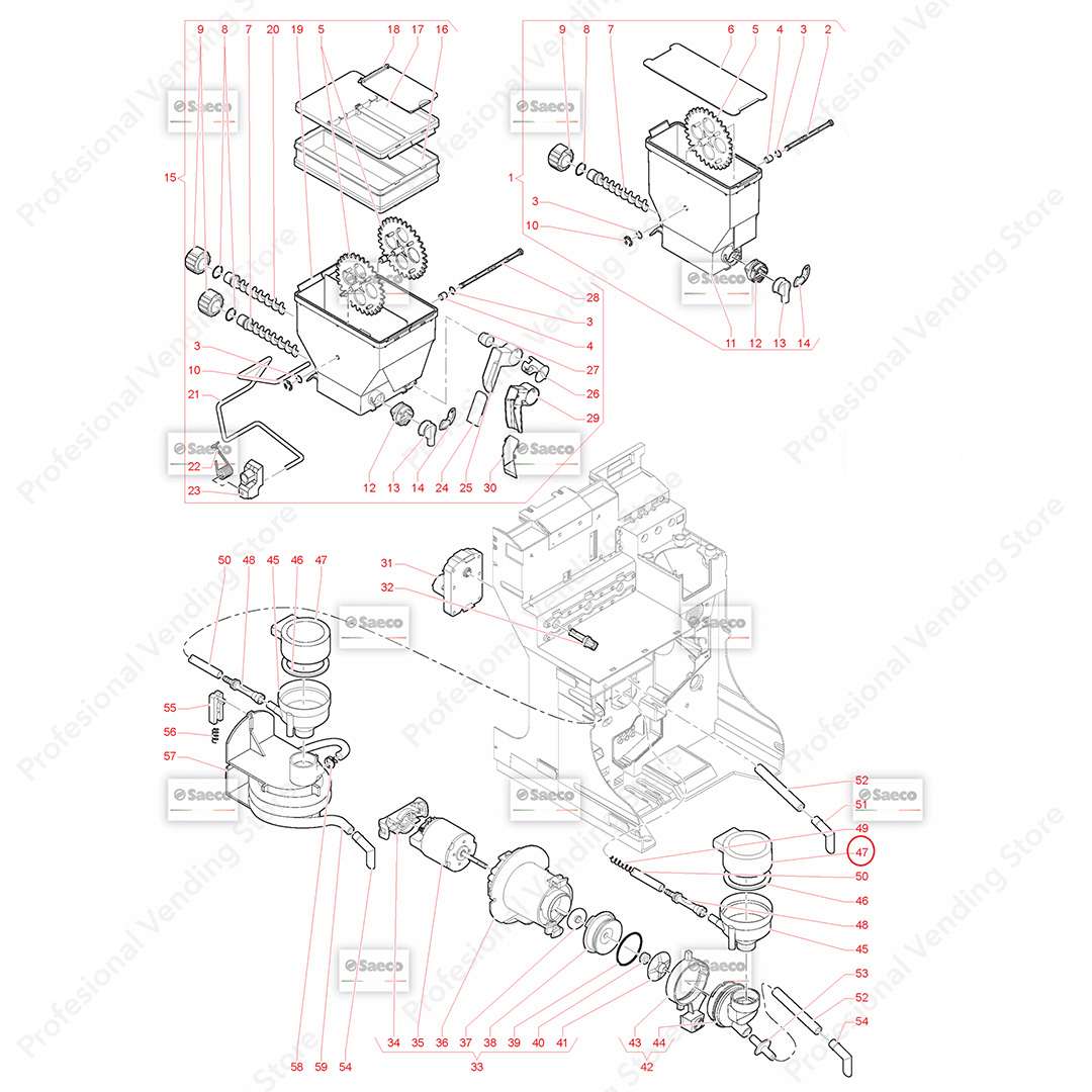 Capac Palnie Mixer Saeco Phedra - imagine 3