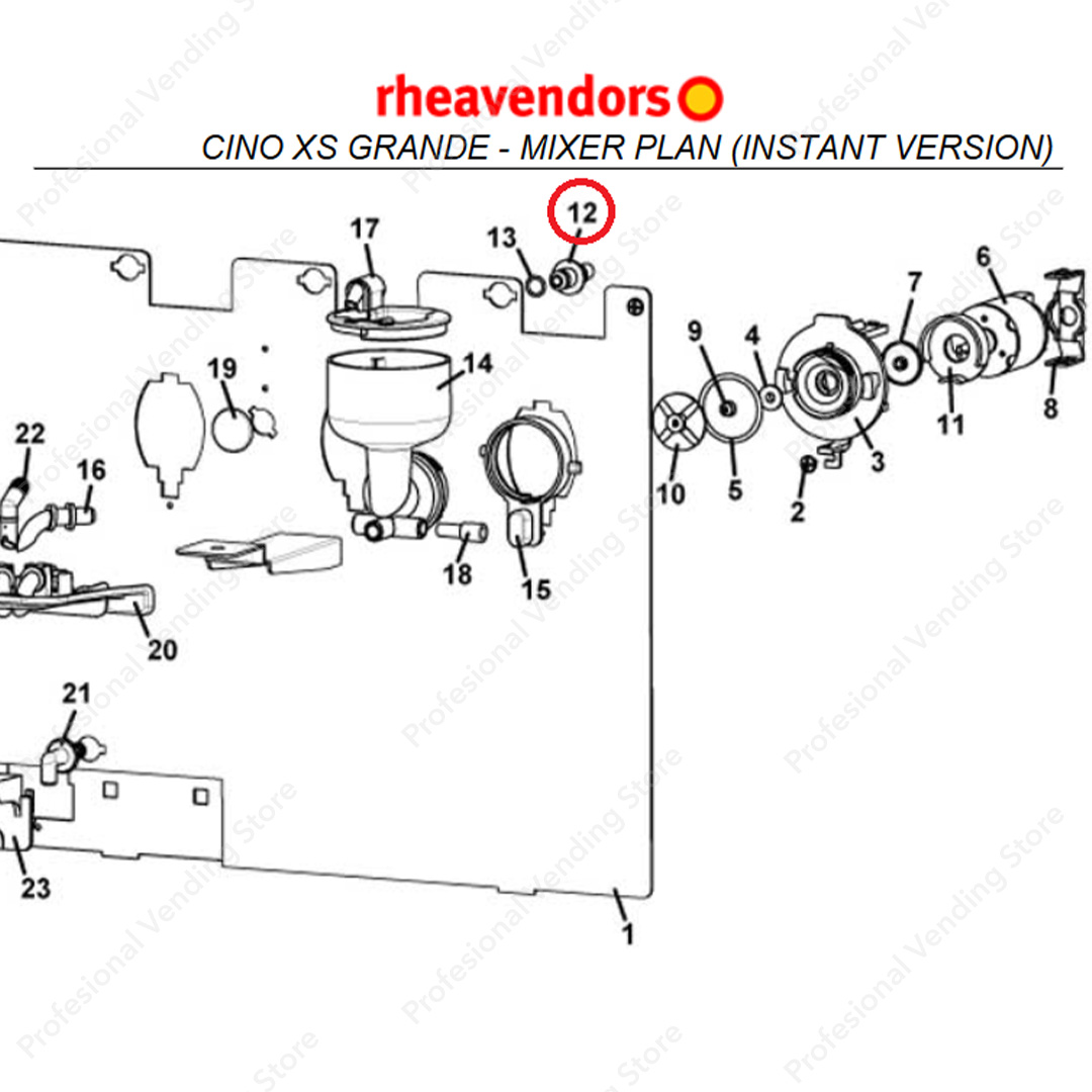 Pipa Intrare Apa Mixer Rhea Vendors - imagine 2